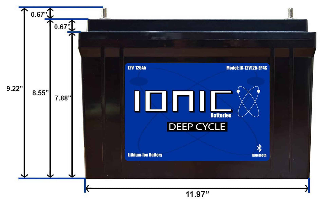 12 Volt 125Ah Lithium Deep Cycle Battery w/ Heater