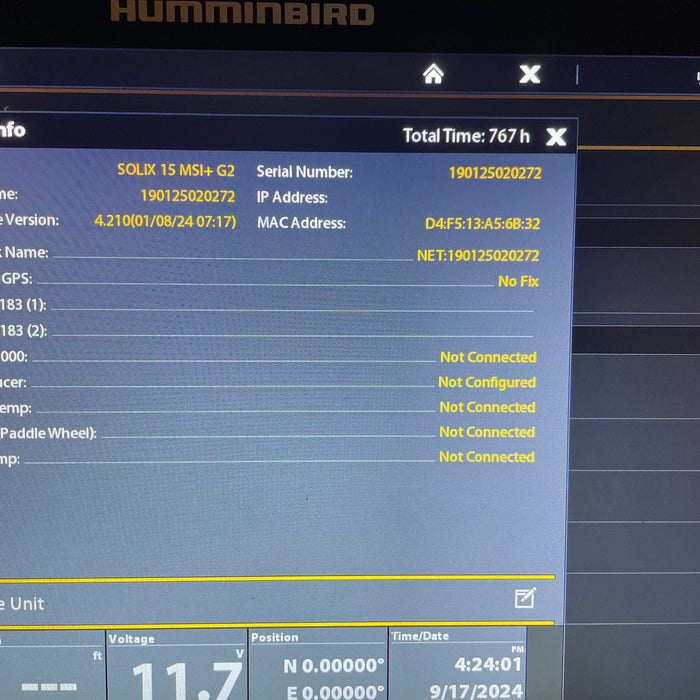 HUMMINBIRD SOLIX 15 MSI G2