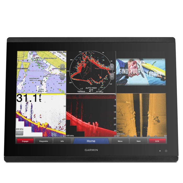 Garmin GPSMAP 8617 MFD - Preloaded U.S. Canada & Bahamas BlueChart g2 HD & U.S. LakeV&#252; HD - 17"