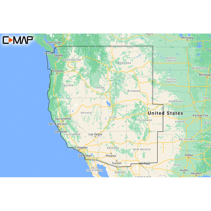 C-MAP M-NA-Y211-MS US Lakes West REVEAL Inland Chart