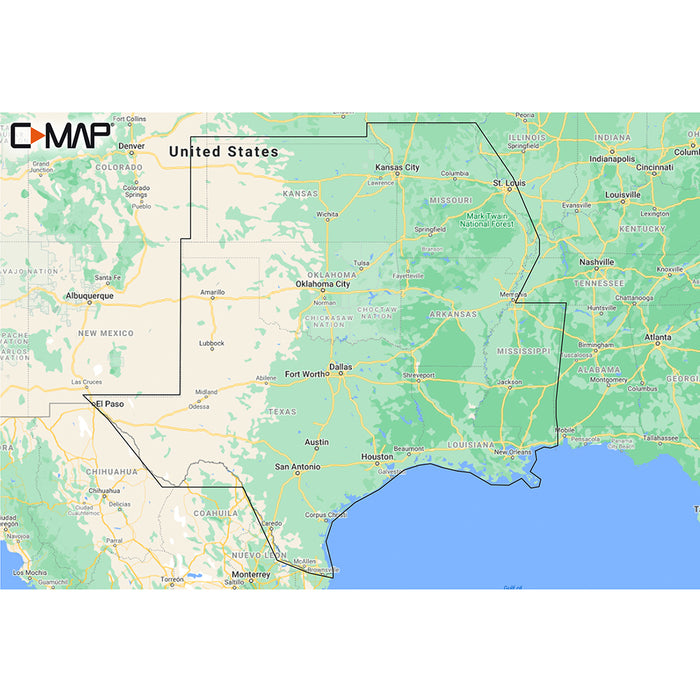 C-MAP M-NA-Y215-MS US Lakes South Central REVEAL Inland Chart