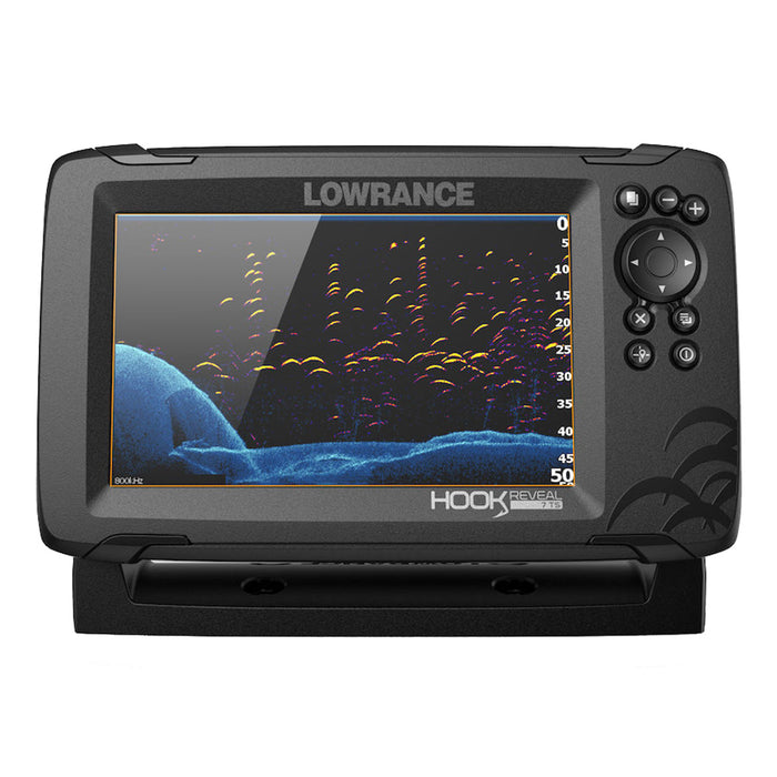 Lowrance HOOK Reveal 7 Combo w/TripleShot Transom Mount & C-MAP Contour+ Card